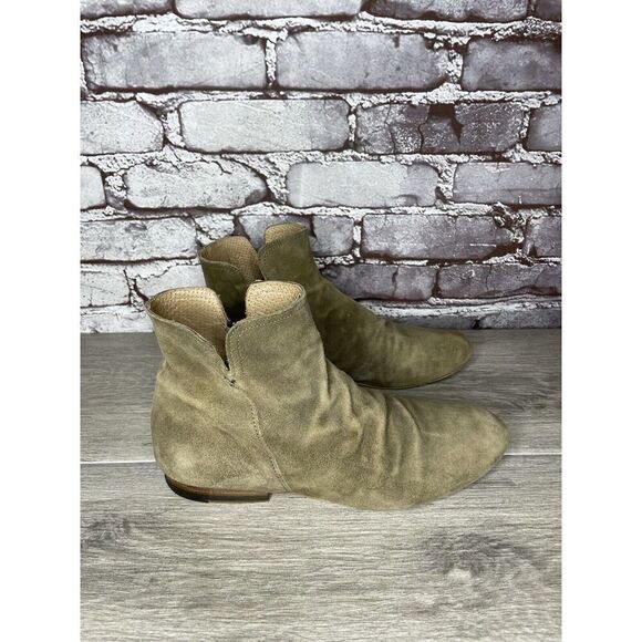 Fiorentini + Baker Goodyear Taupe Suede Side Zip Ankle Boots Women Sz 38.5EU/8M - Picture 4 of 16